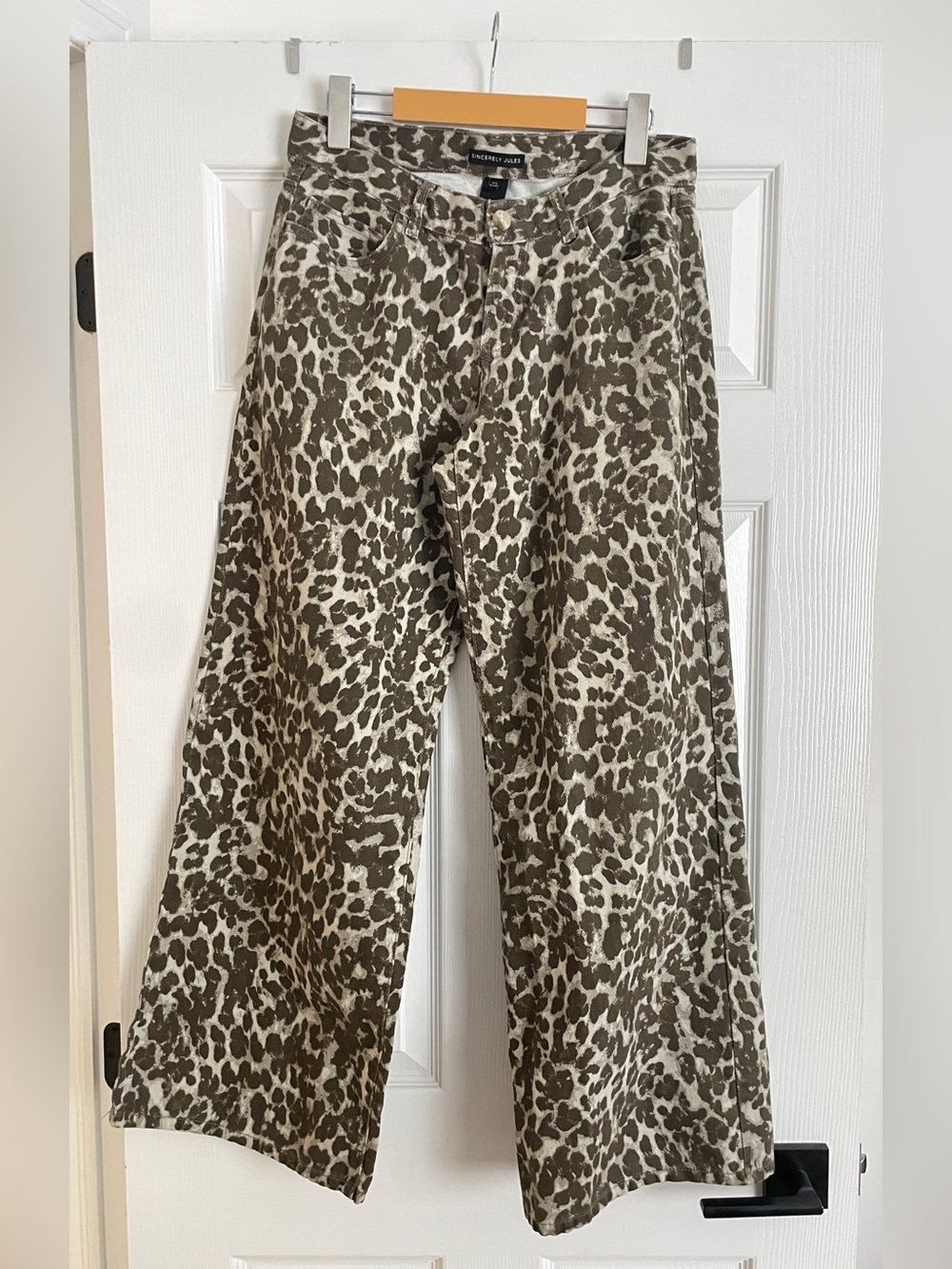 Sincerely Jules Brown & Cream Leopard Print Wide-Leg Pants